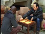 Drehpause: Michael und Nicolai